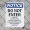 Signmission Do Not Enter Limited Access Area OSHA Notice Sign, Plastic, 7in W x 10in L, 2PK OS-2PACK-NS-P-710-V-11193 - alternate 4
